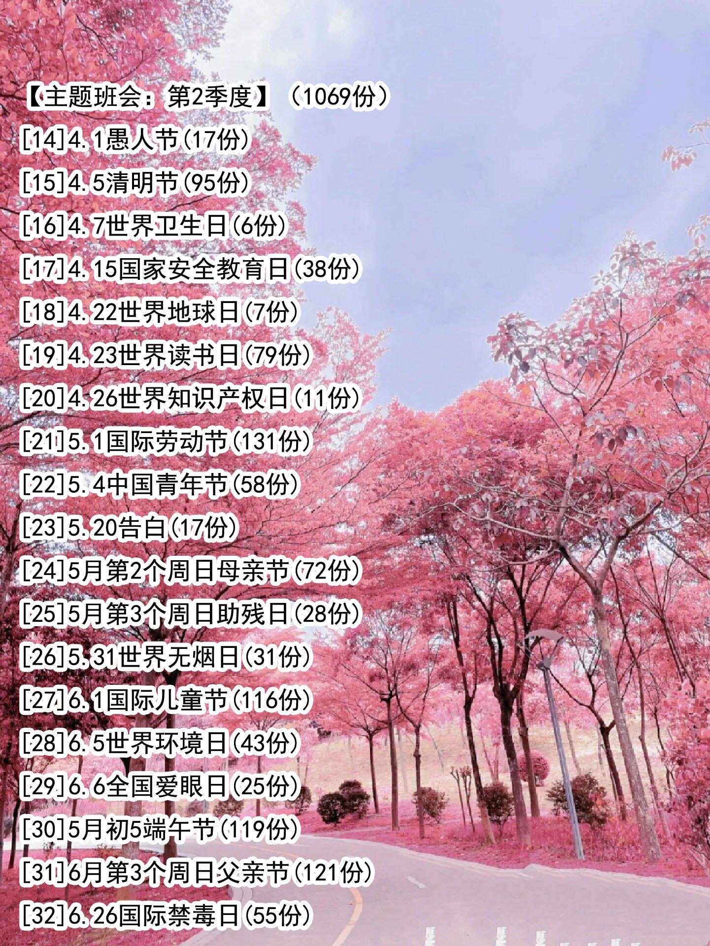 【主题班会：第2季度】（1069份）