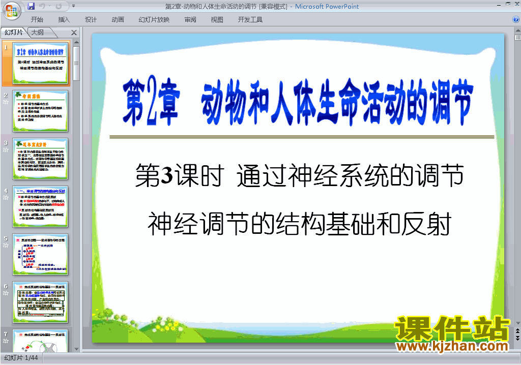 下载动物和人体生命活动的调节复习ppt课件