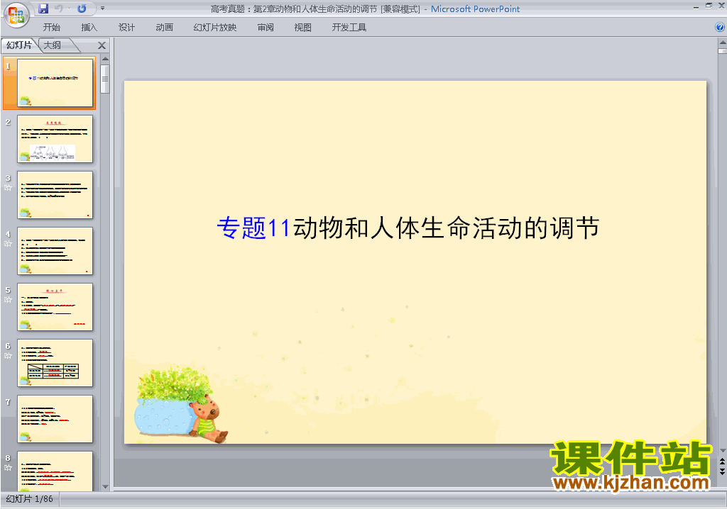 生物必修3原创第2章动物和人体生命活动的调节复习ppt课件