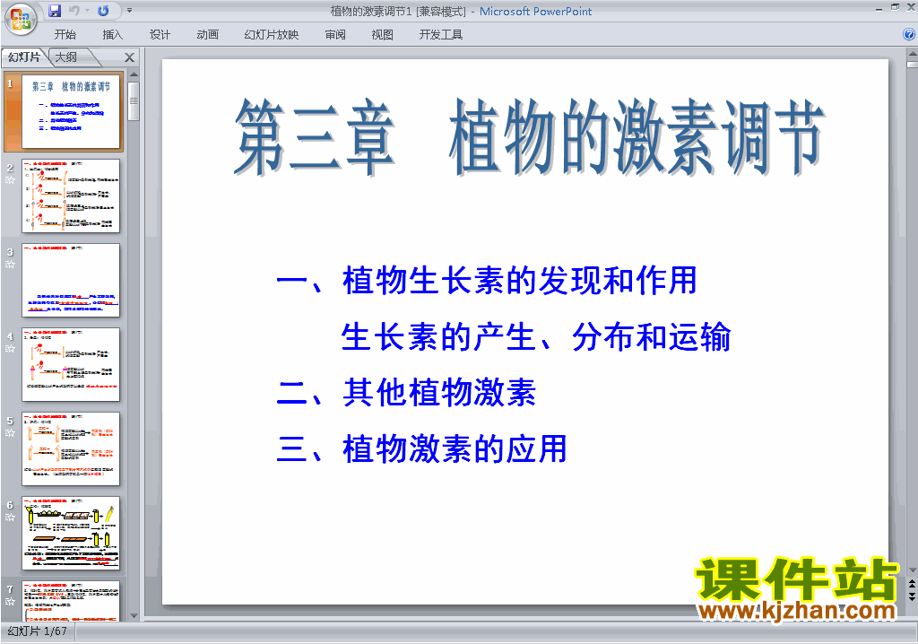 必修3生物第3章植物的激素调节复习ppt课件下载