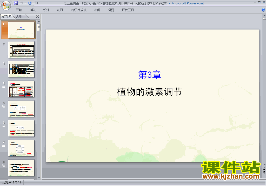 生物必修3精品第3章植物的激素调节复习ppt课件下载