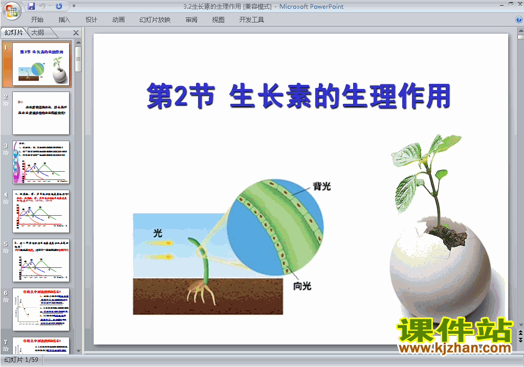 下载3.2生长素的生理作用ppt课件(高中人教版生物必修3)