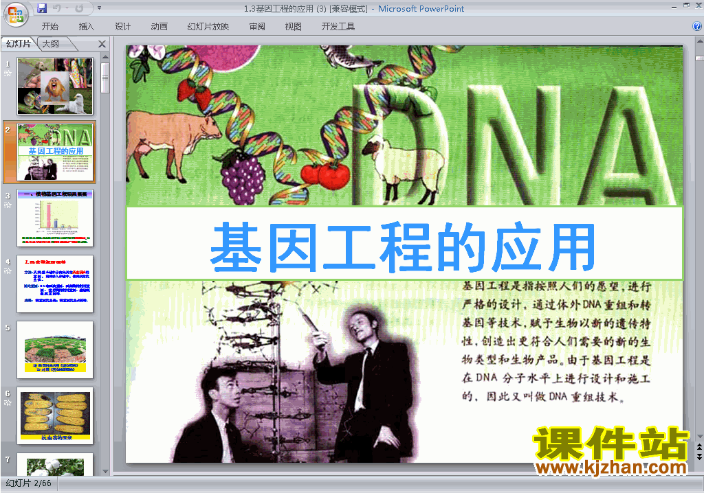 下载原创1.3基因工程的应用ppt课件(高中生物选修3）