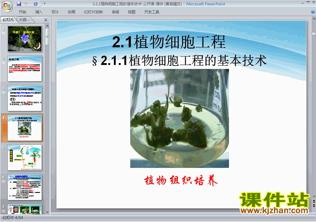下载2.1植物细胞工程ppt课件(高中人教版生物选修3)