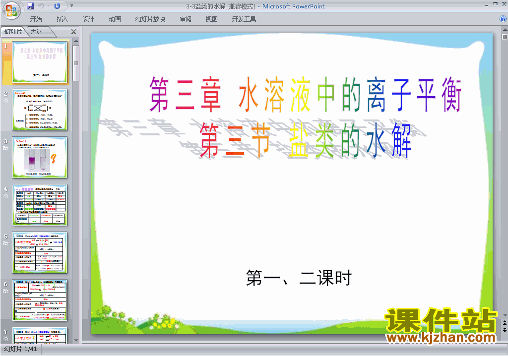 下载人教版化学选修4公开课3.3盐类的水解ppt课件