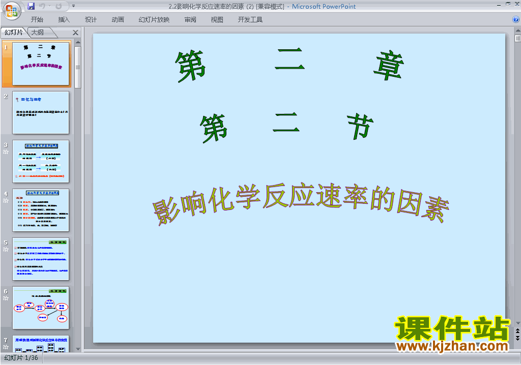 下载2.2影响化学反应速率的因素ppt课件(化学选修4)