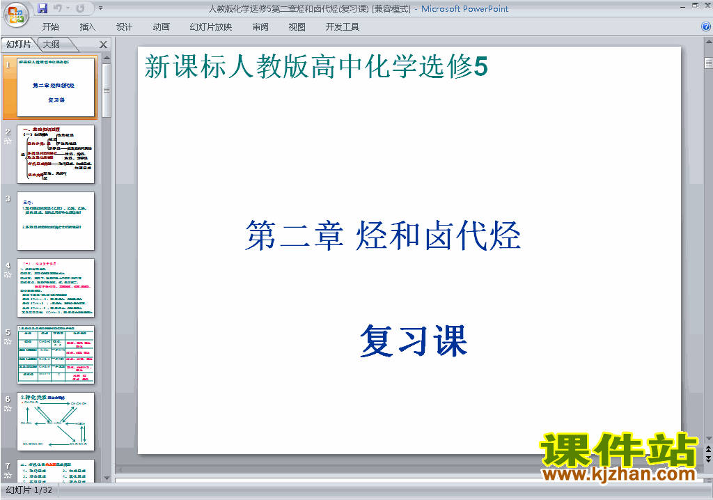 高中精品第二章烃和卤代烃归纳与整理ppt课件下载