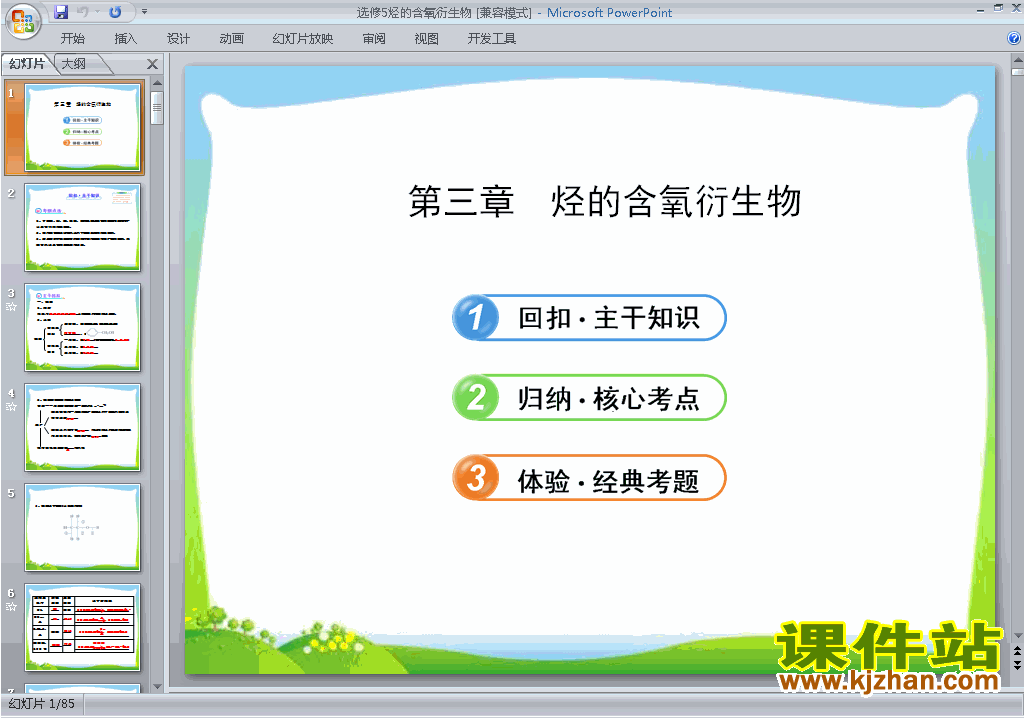 下载化学选修5烃的含氧衍生物归纳与整理ppt课件