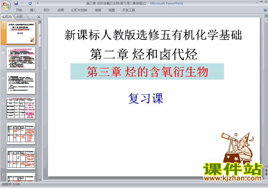 下载烃的含氧衍生物归纳与整理ppt课件(化学选修5)