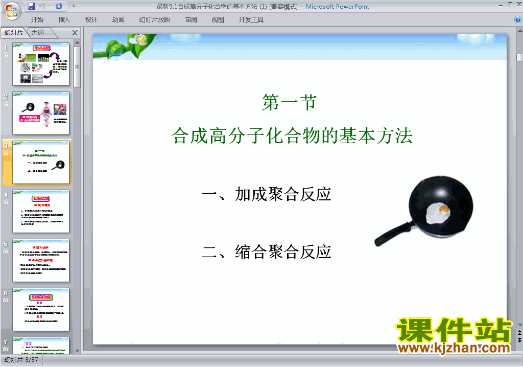 化学选修5教研课5.1合成高分子化合物的基本方法ppt课件