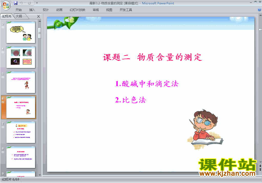下载人教版化学选修6)课题2:物质含量的测定ppt课件