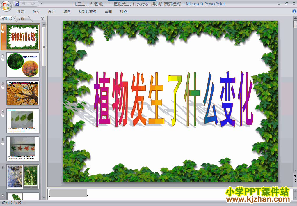科学1.6植物发生了什么变化ppt课件（三年级上册）
