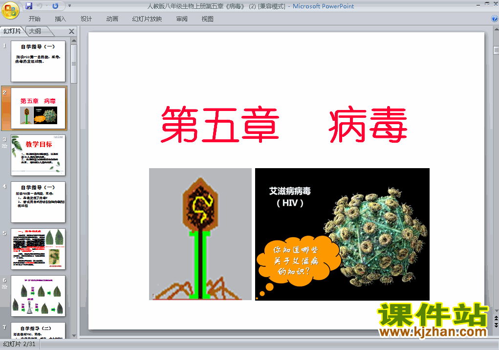 5.5病毒PPT教学自制课件(八年级生物上册)