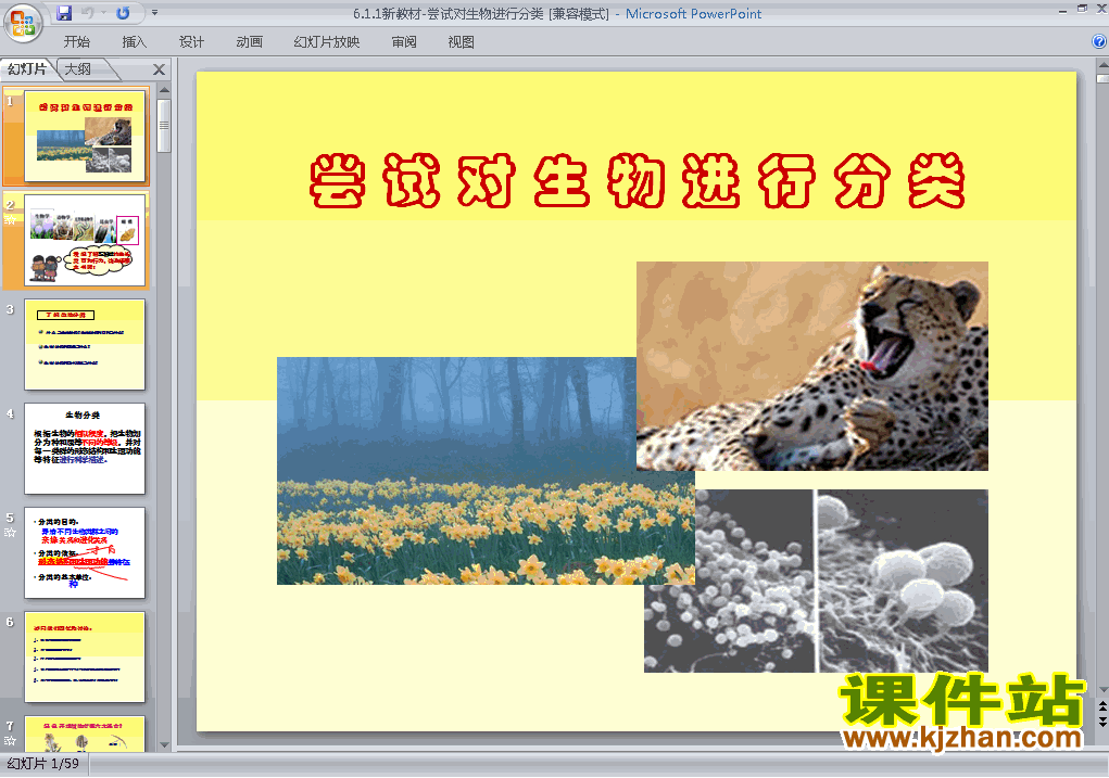 八上生物6.1.1尝试对生物进行分类优秀获奖PPT课件下载