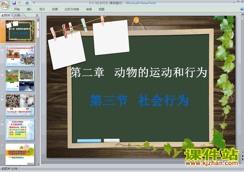 八上人教版生物5.2.3社会行为精品PPT课件下载