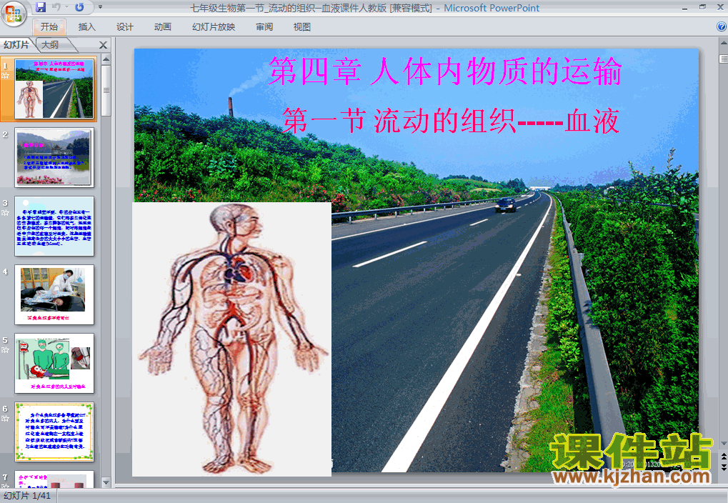下载4.4.1流动的组织-血液PPT教学课件