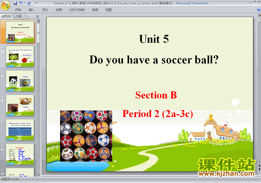 Unit5 Do you have a soccer ball Section Bpptμ