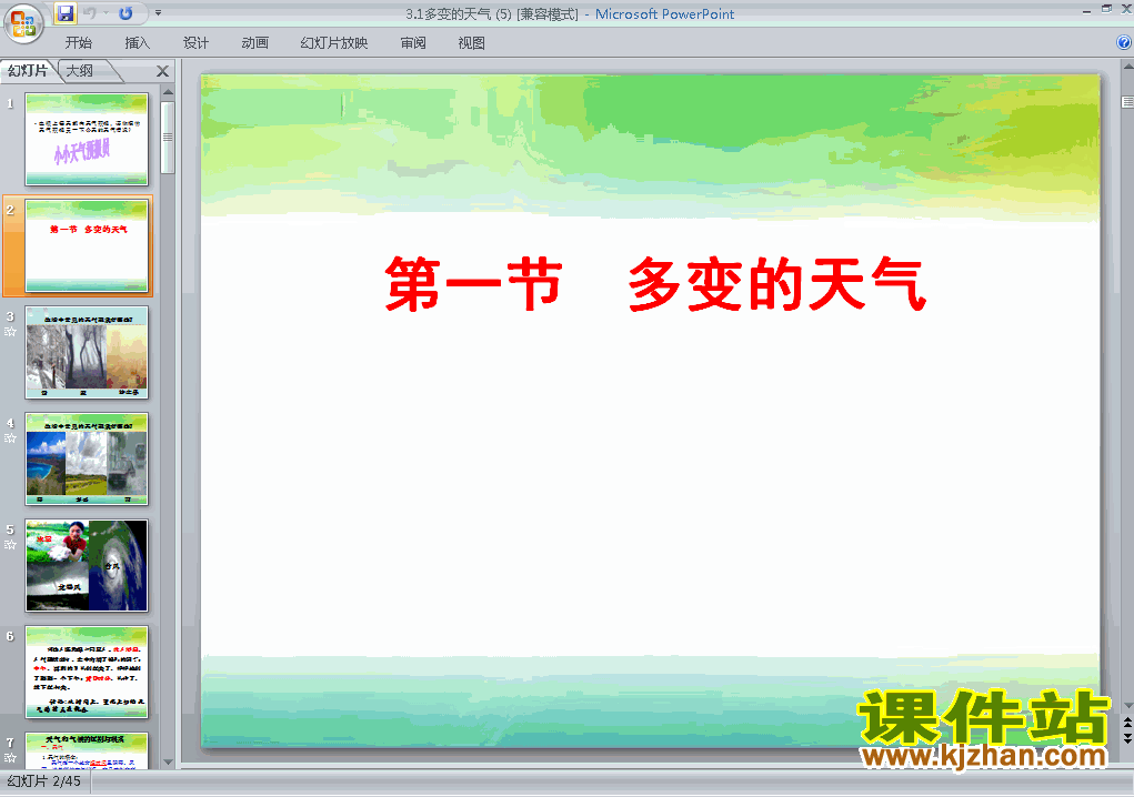 3.1多变的天气PPT教学自制课件(七年级地理上册)