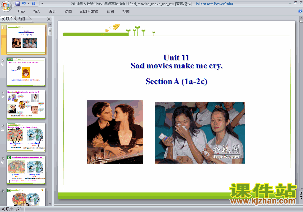 PEPunit11 Sad movies make me cry英语ppt课件下载