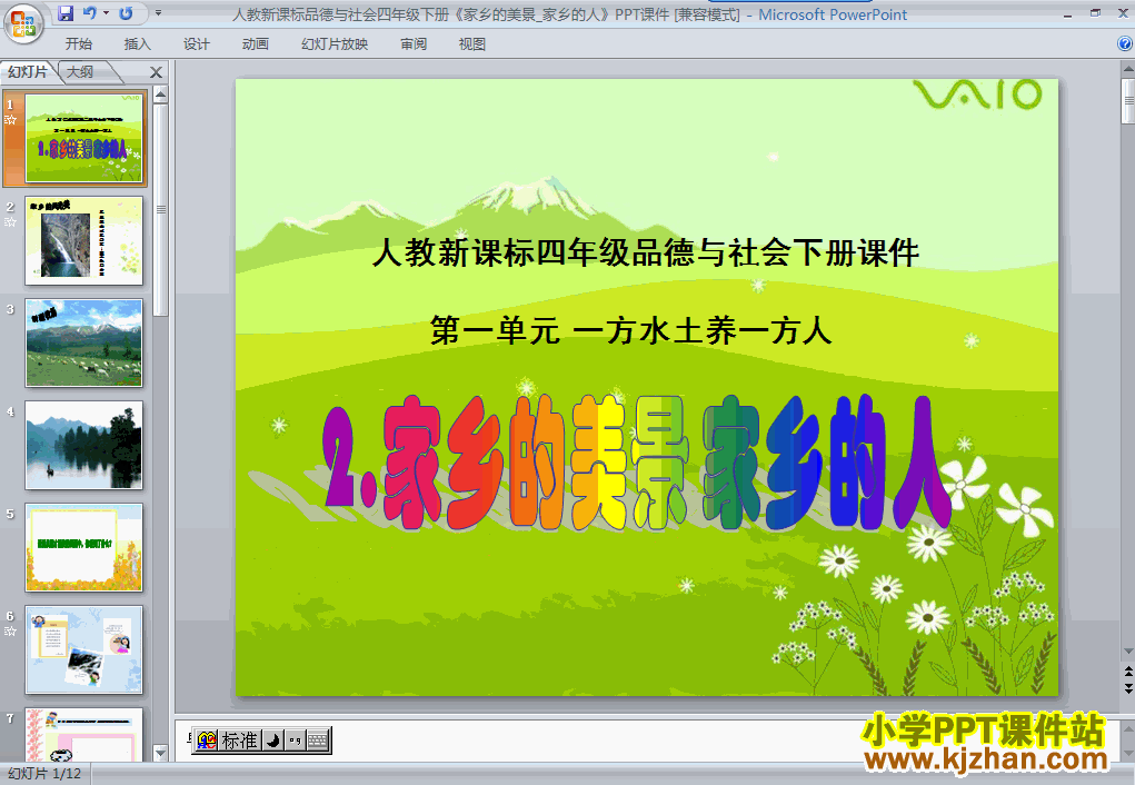 2.家乡的美景 家乡的人ppt课件(四年级品德与社会下册)