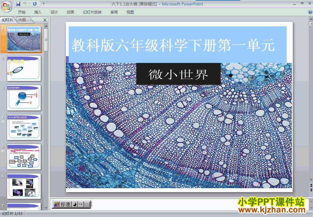 科学第一单元“微小世界”放大镜ppt课件（六年级下册）