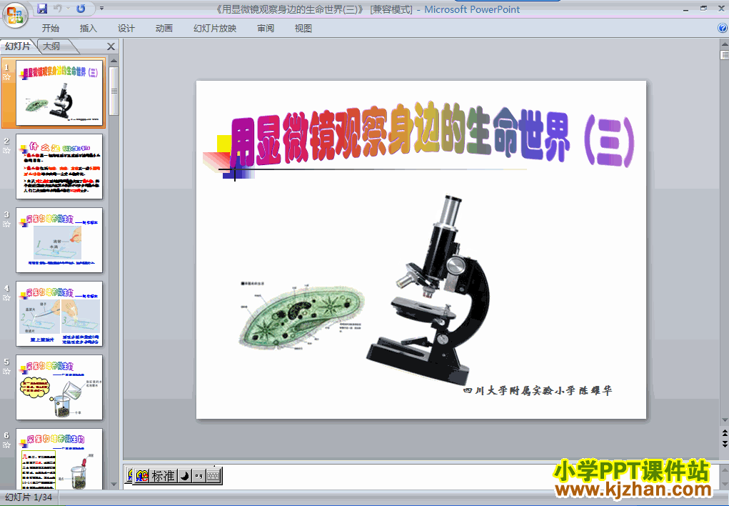 六年级科学下册用显微镜观察身边的生命世界(三)ppt课件