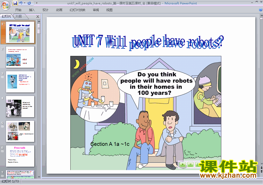 八年级英语上册Unit7 Will people have robots上课ppt课件下载