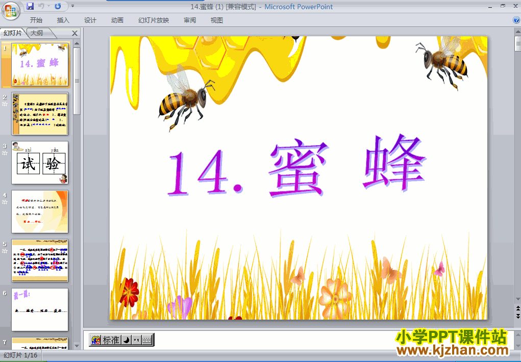蜜蜂ppt教学课件下载