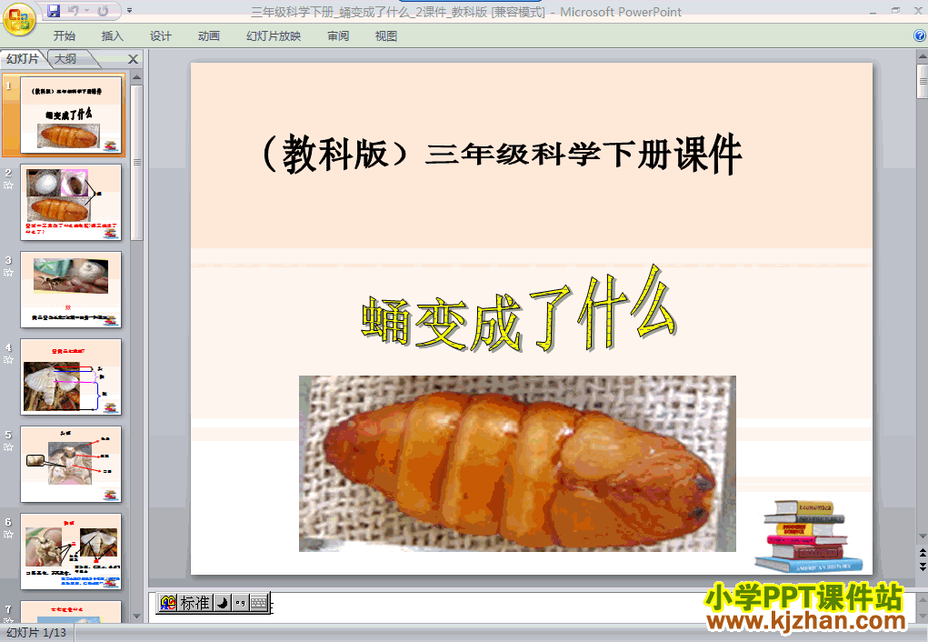 三年级科学下册第二单元2.4蛹变成了什么ppt教学课件下载