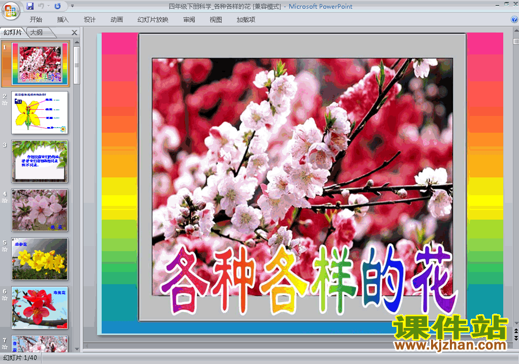 下载第二单元各种各样的花ppt课件(四年级科学下册)