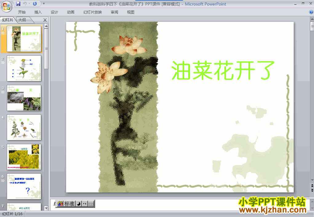 科学第二单元“新的生命”油菜花开了ppt课件（四年级下册）
