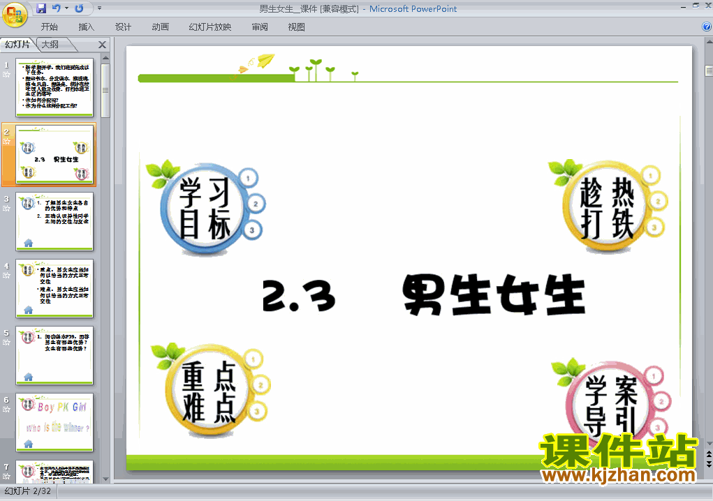 八上人教版思想品德2.3.2男生女生精品PPT课件下载
