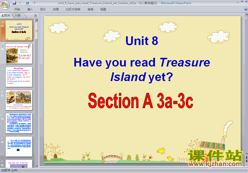 unit8 Have you read treasure island yetppt课件下载