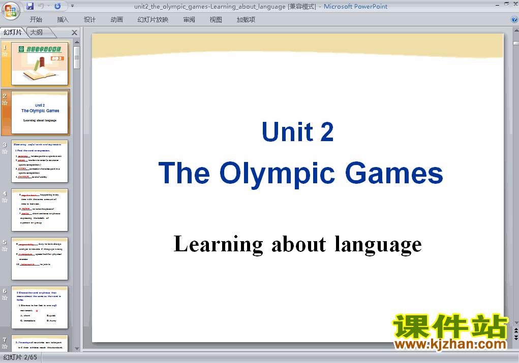 The Olympic Games language pointsԭpptμ