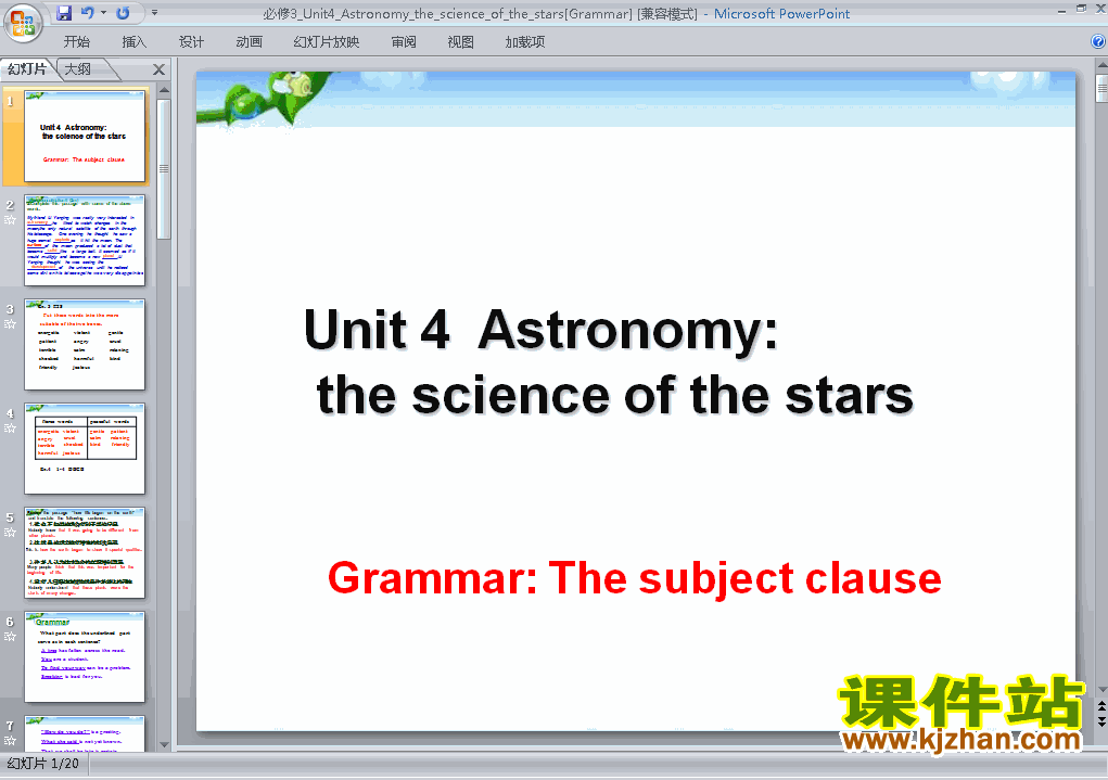 Unit4 Astronomy:the science of the starsμppt