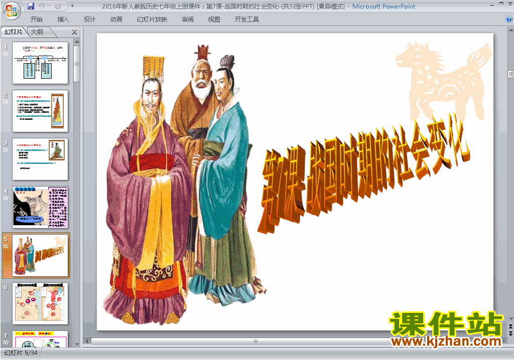 新人教版历史公开课第7课:战国时期的社会变化ppt课件