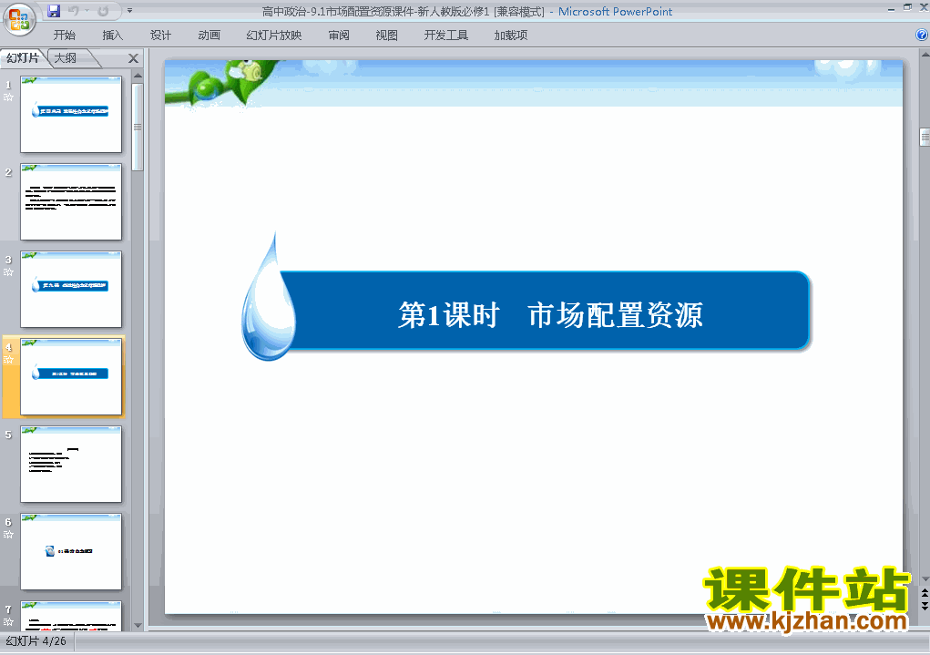 必修1思想政治9.1市场配置资源ppt课件下载