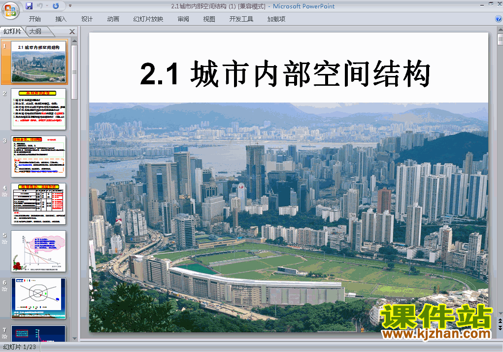 下载人教版必修2地理原创2.1城市内部空间结构课件ppt