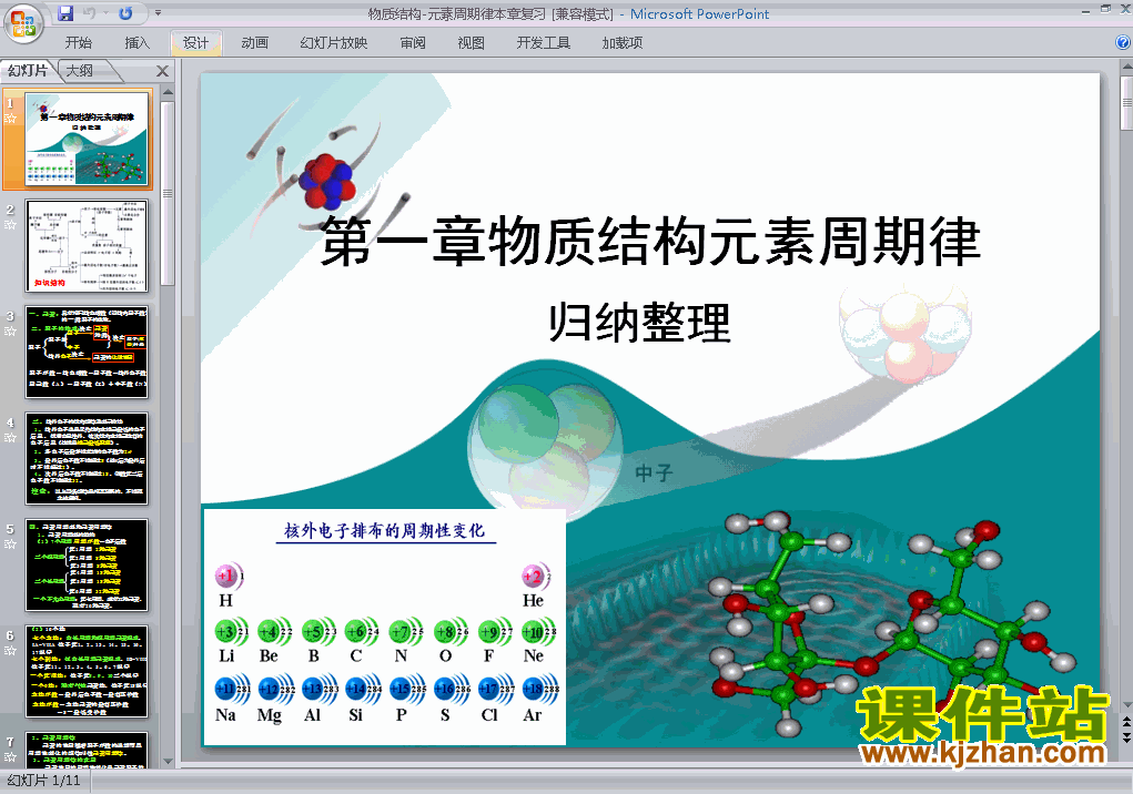 下载物质结构元素周期律归纳与整理课件ppt