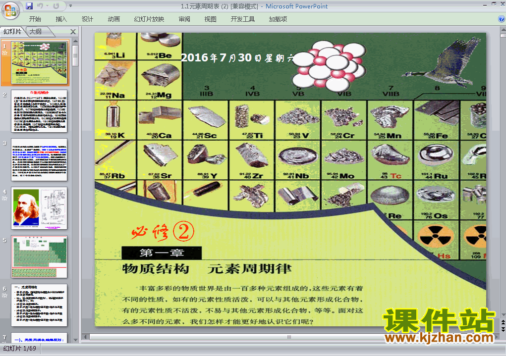 高中化学必修21.1元素周期表ppt课件下载