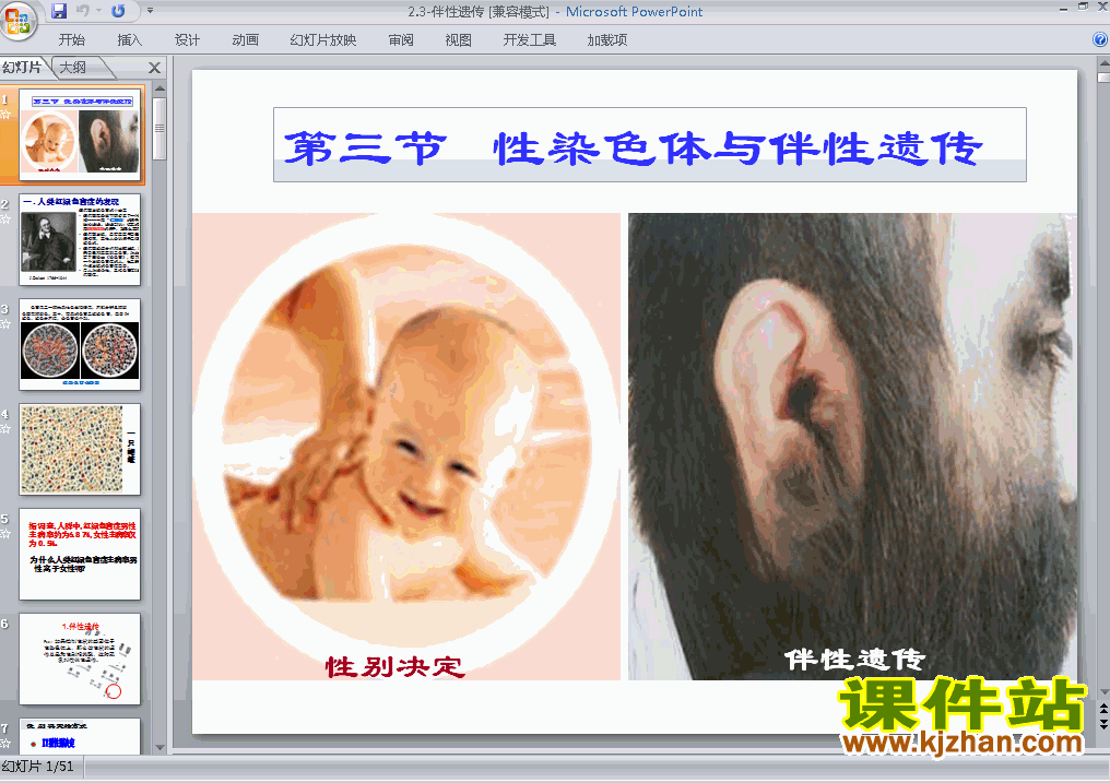 下载高中生物必修22.3伴性遗传课件PPT