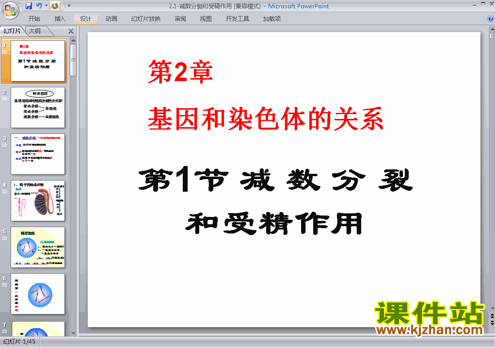 下载生物必修2优质课2.1减数分裂和受精作用ppt课件
