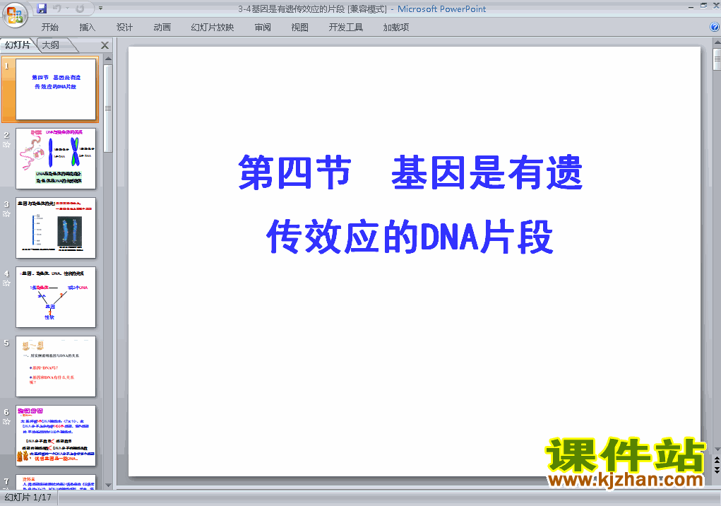 基因是有遗传效应的DNA片段课件ppt