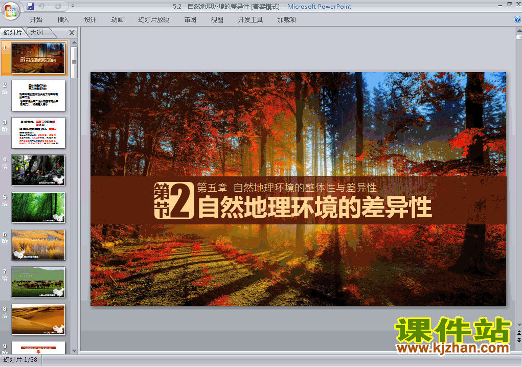 5.2自然地理环境的差异性PPT课件下载(高中地理必修1)
