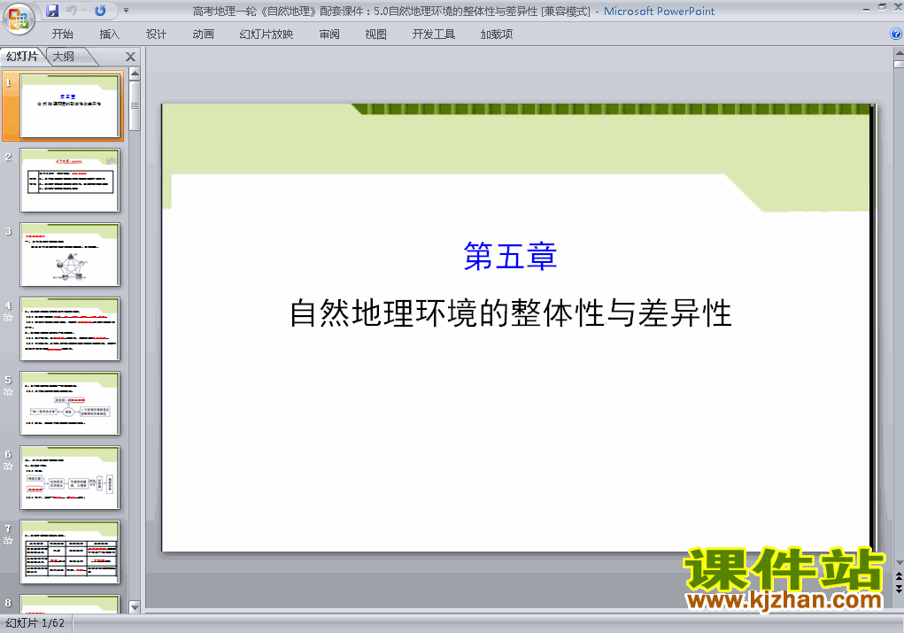 高中地理必修15.2自然地理环境的差异性课件ppt下载