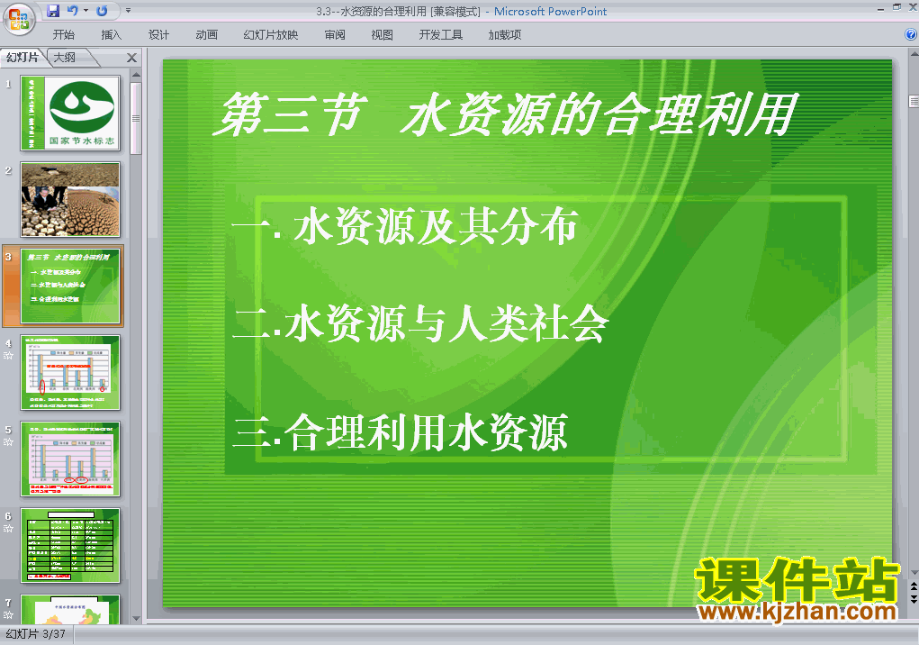 高中地理必修1公开课3.3水资源的合理利用ppt课件下载