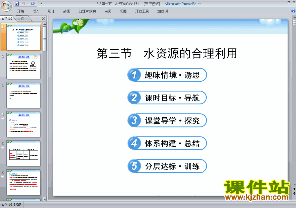 高中必修1地理精品3.3水资源的合理利用ppt课件下载