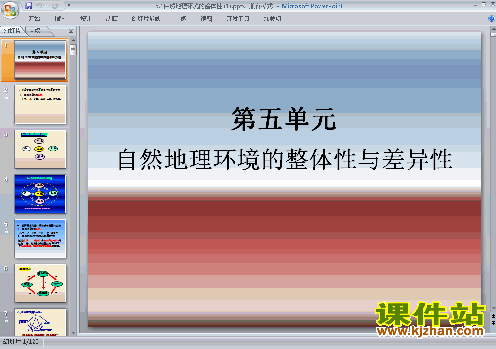 必修1地理5.1自然地理环境的整体性ppt课件下载