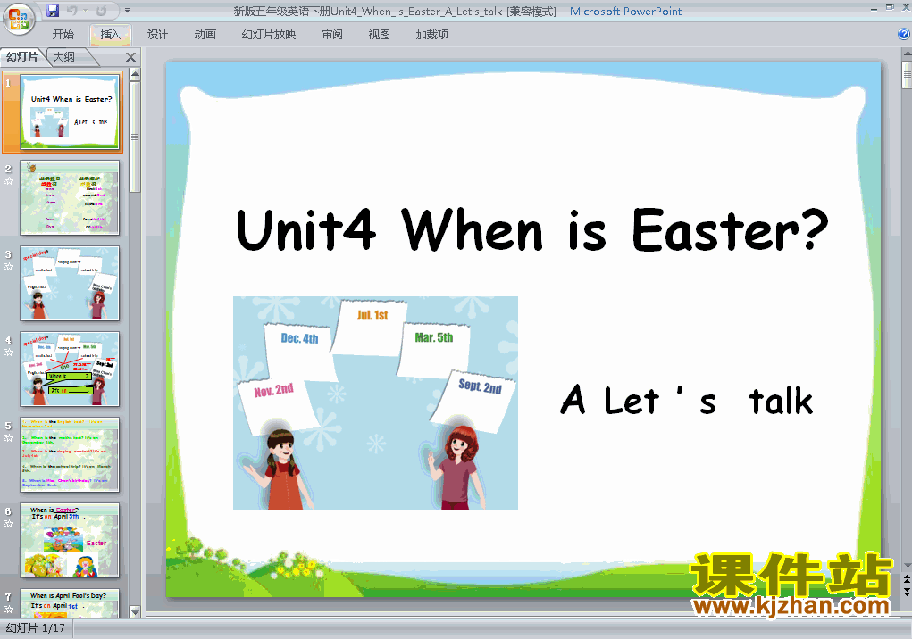 Unit5 When is Easter A let