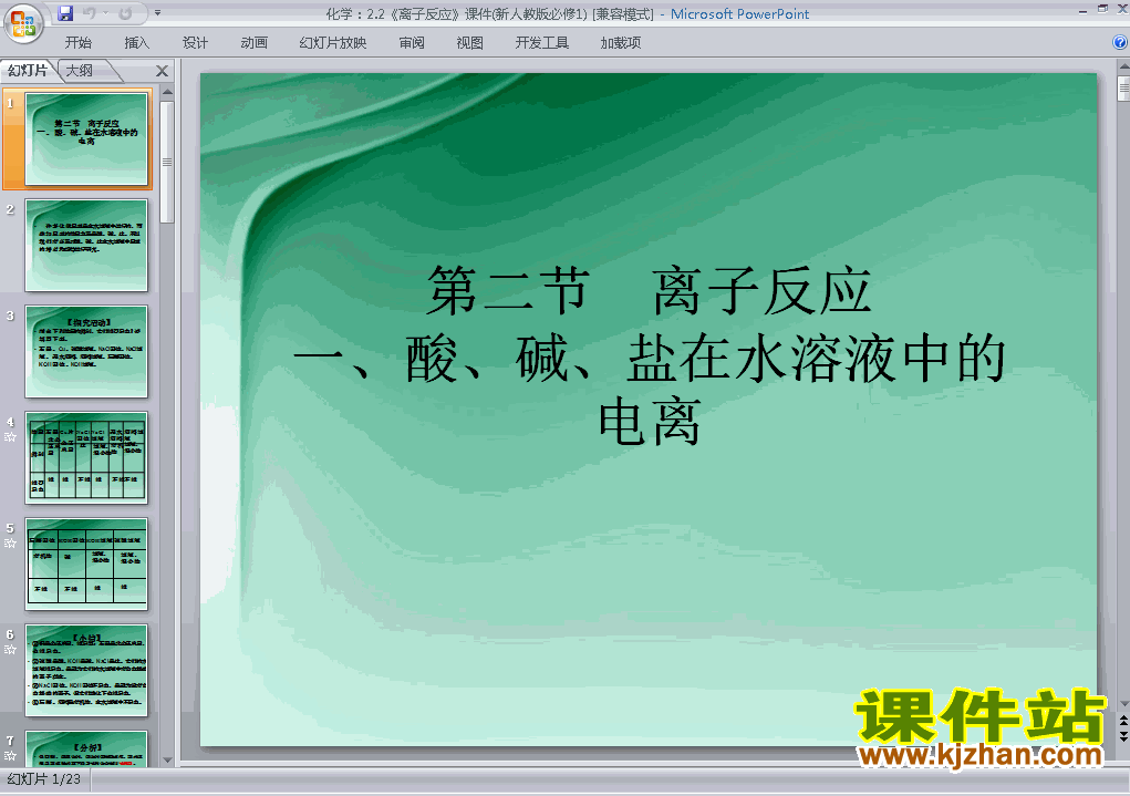 下载高中化学必修12.2离子反应ppt课件